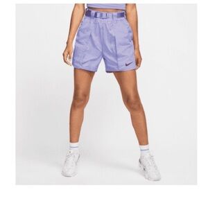 Light Thistle Nike Womens Sportswear Swoosh Woven Shorts